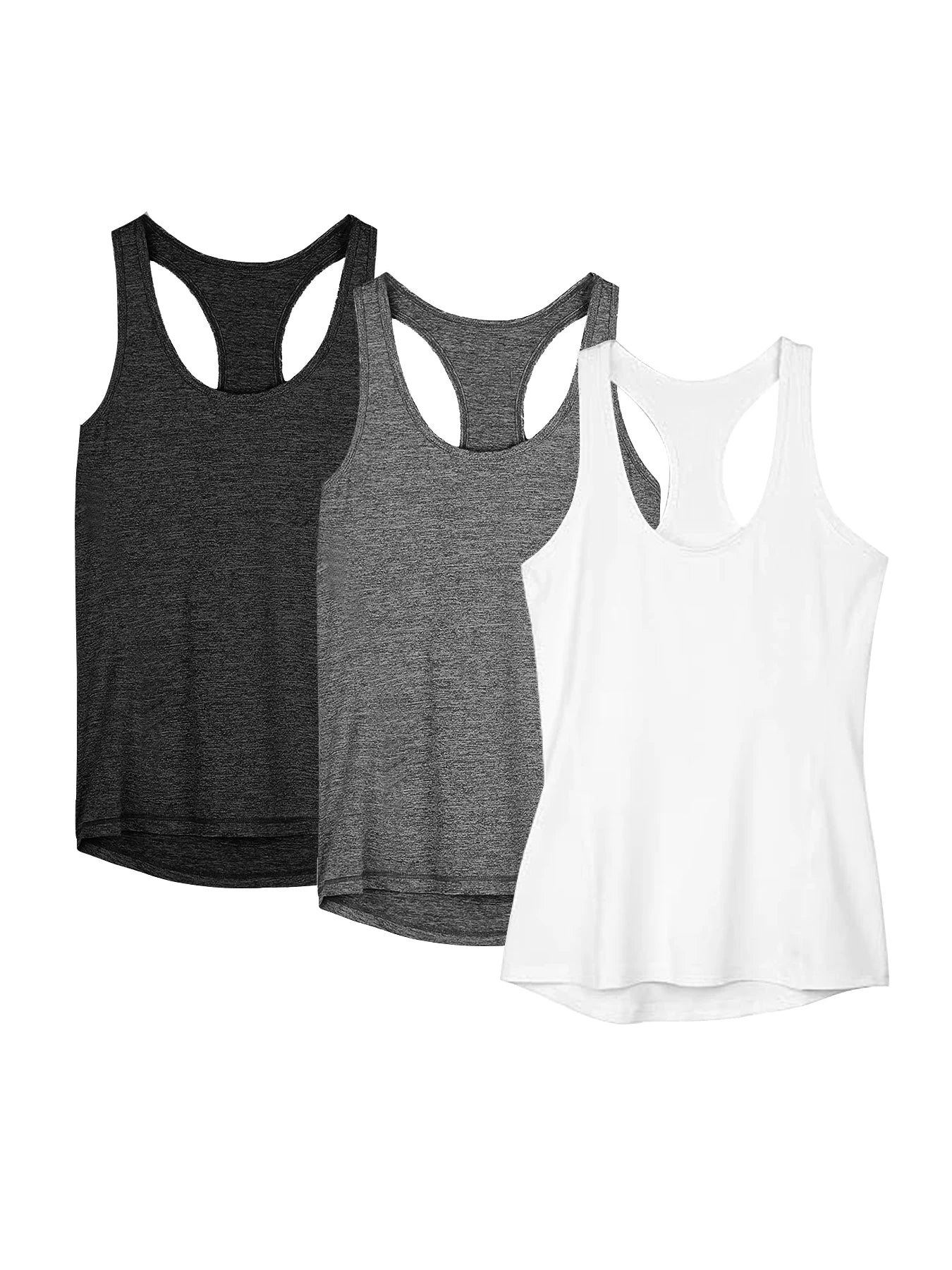 3 Pcs Women Sport Tank Tops Quick Dry Yoga Fitness Shirt