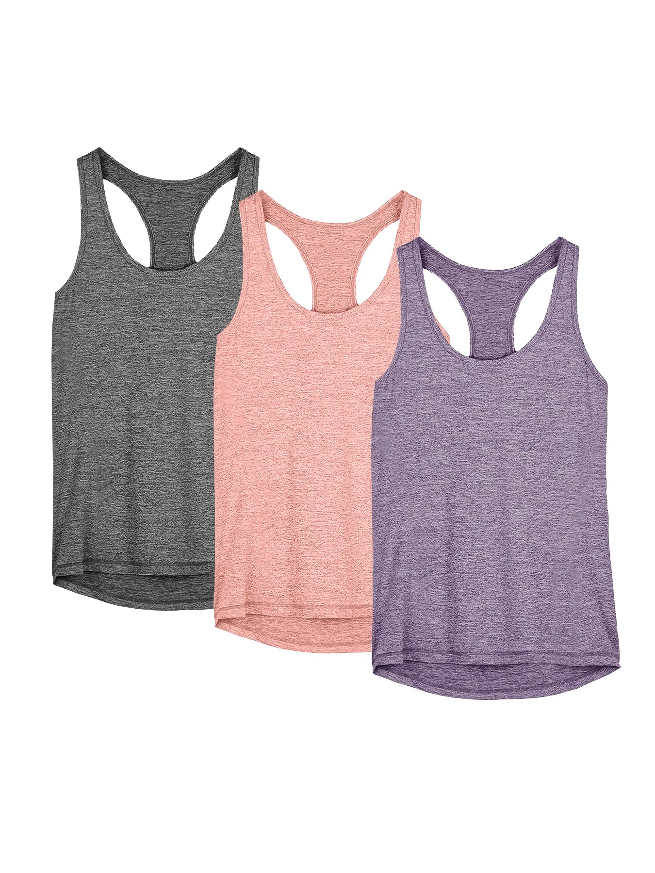 3 Pcs Women Sport Tank Tops Quick Dry Yoga Fitness Shirt