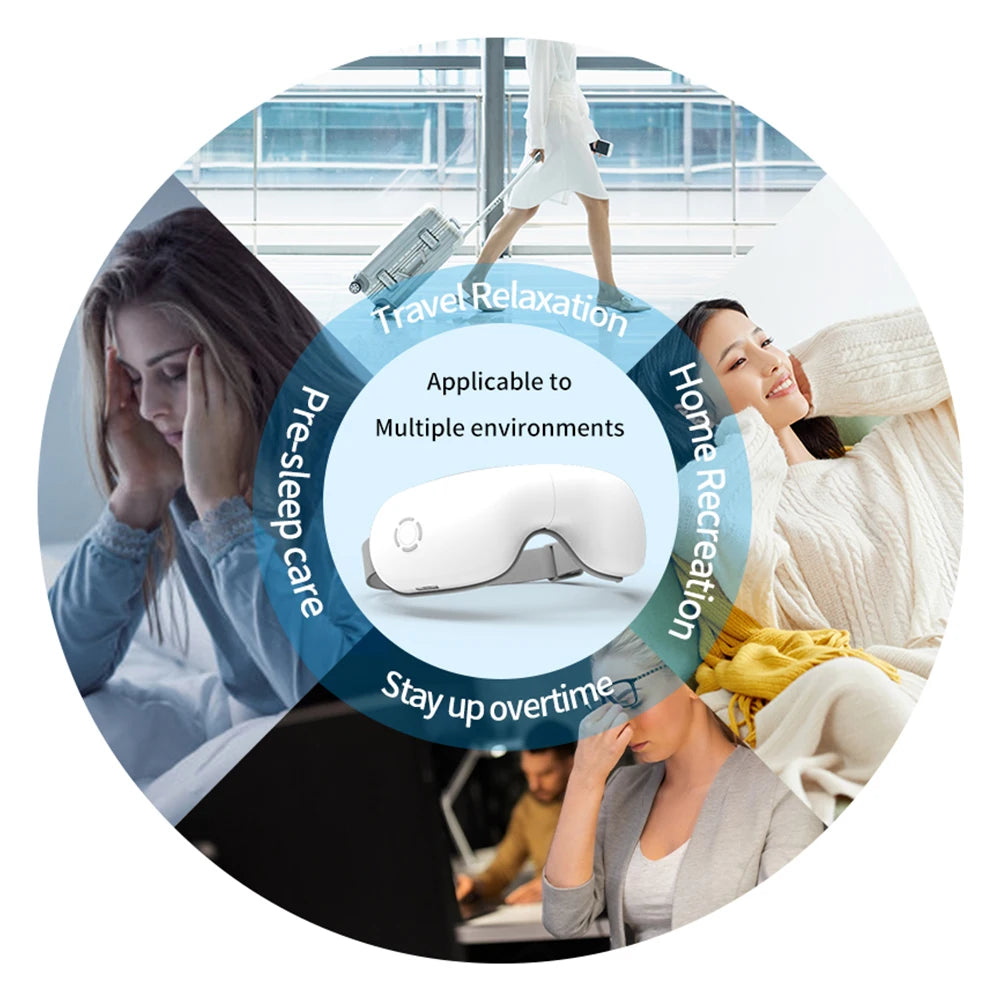 Eye Massager with Heat Vibration and Music Eye Massage Glasses