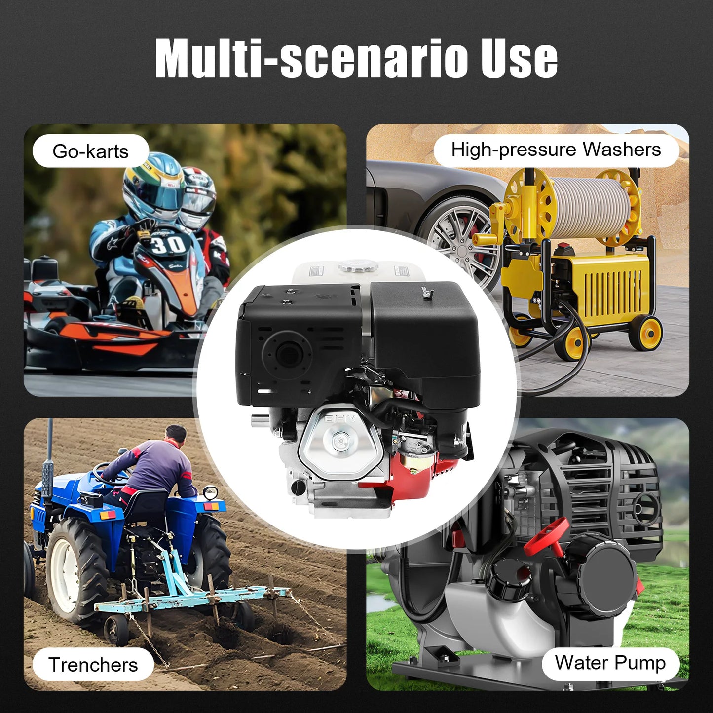 Gasoline Engine 15HP 420cc 4stroke Go Kart Motor Air Cooling