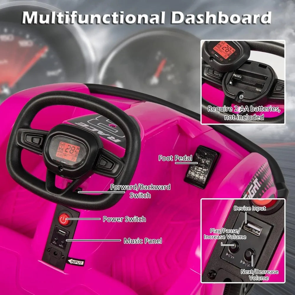 Go Kart with 2.4G Remote Control and Safety Belt 2MPH