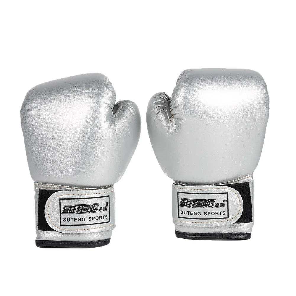 2pcs Boxing Training Fighting Gloves PU Leather Kids Breathable