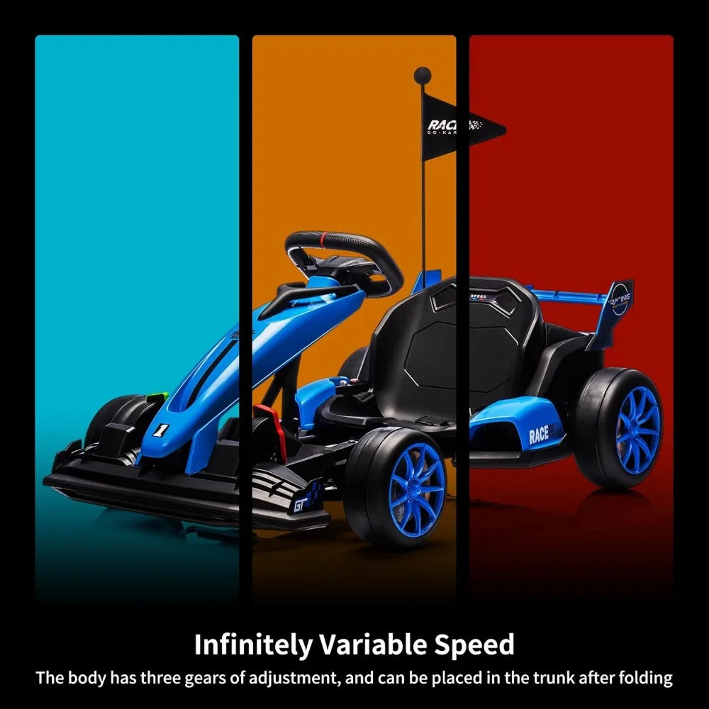 Go Kart Electric Drift Kart Car with Adjustable Seat