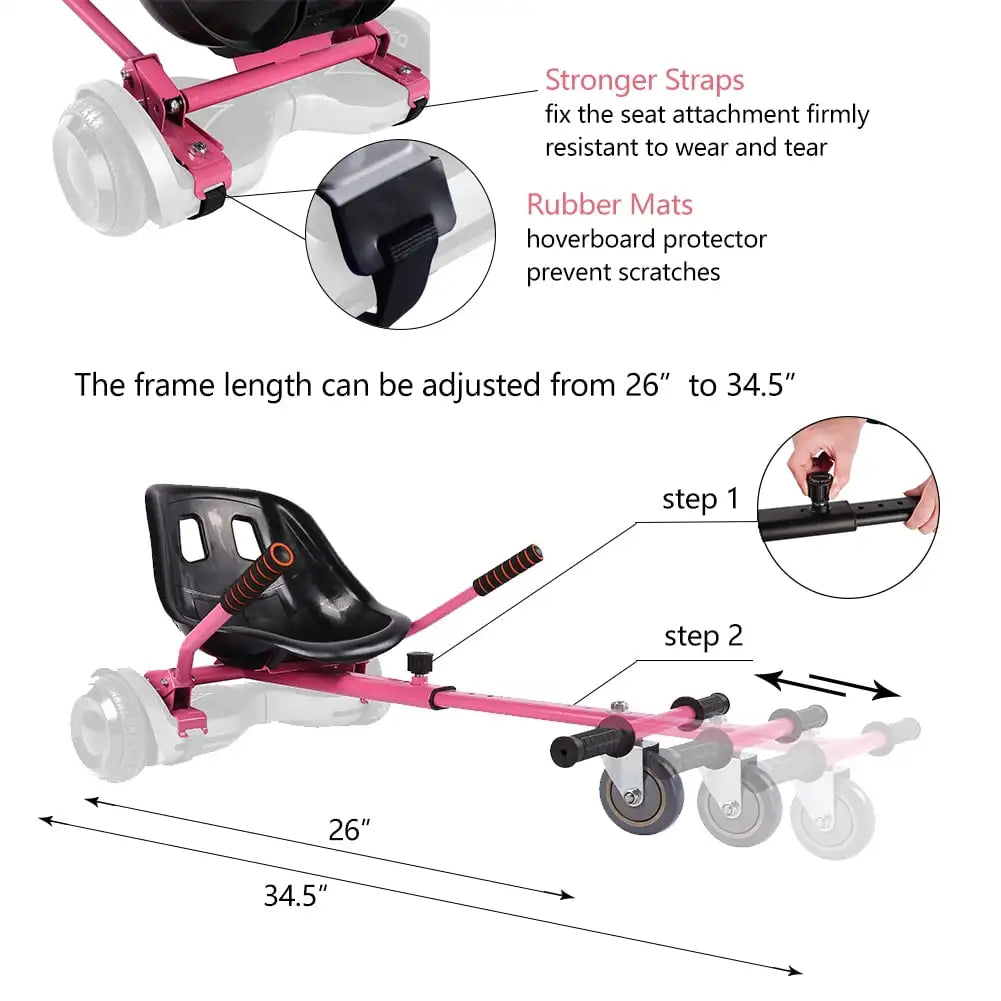 Hoverboard Go Kart for Adults & Kids Accessories to Transform