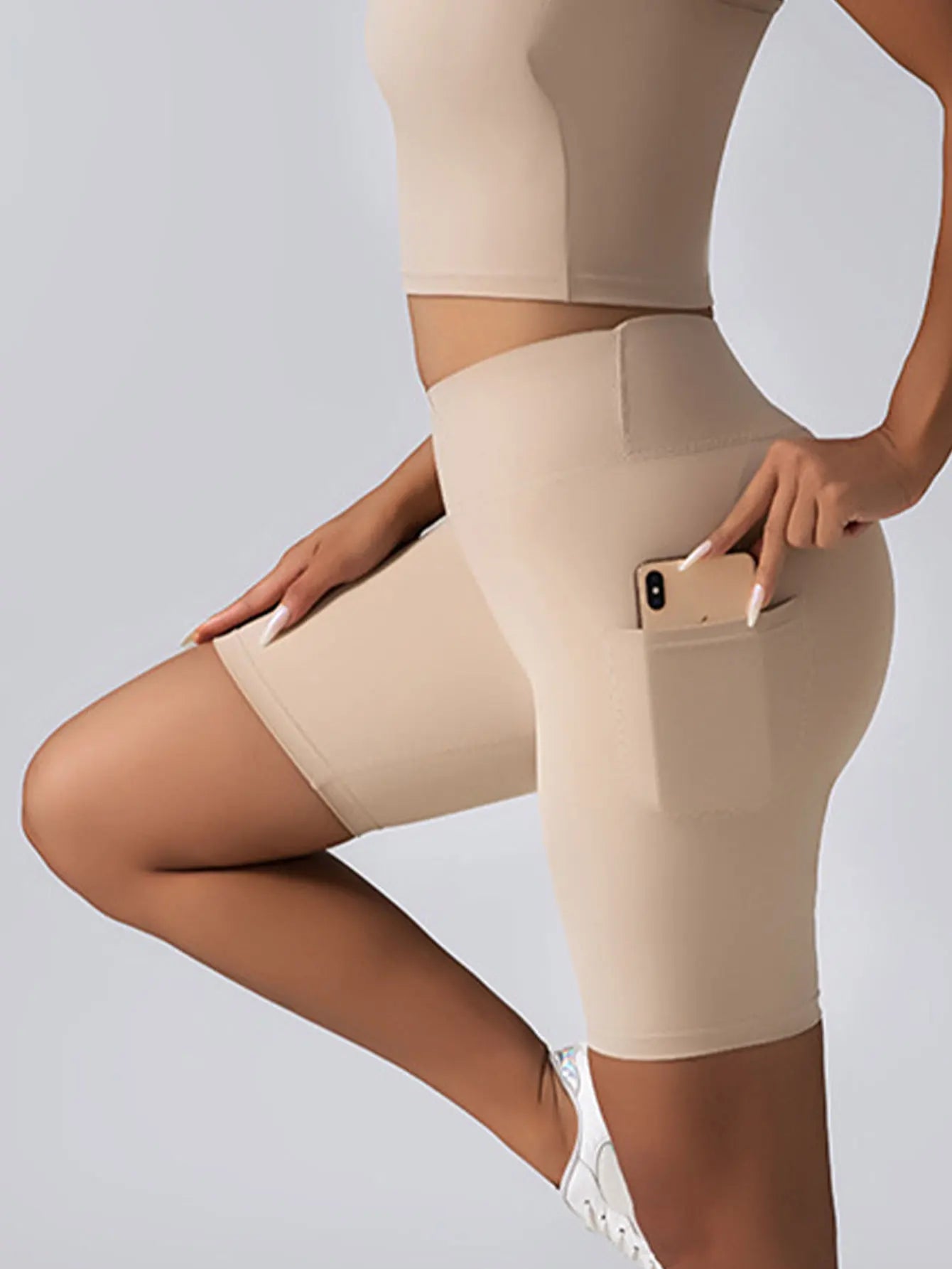 3 Pack US Local Women's High Waist Yoga Shorts Tummy Control