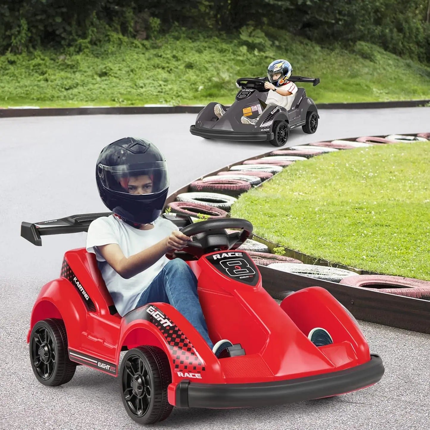 Go Kart with 2.4G Remote Control and Safety Belt 2MPH