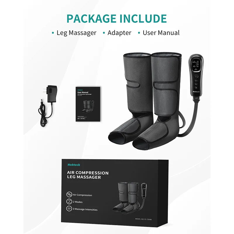 Nekteck Leg Massager Air Compression Calf Wraps for Relaxation