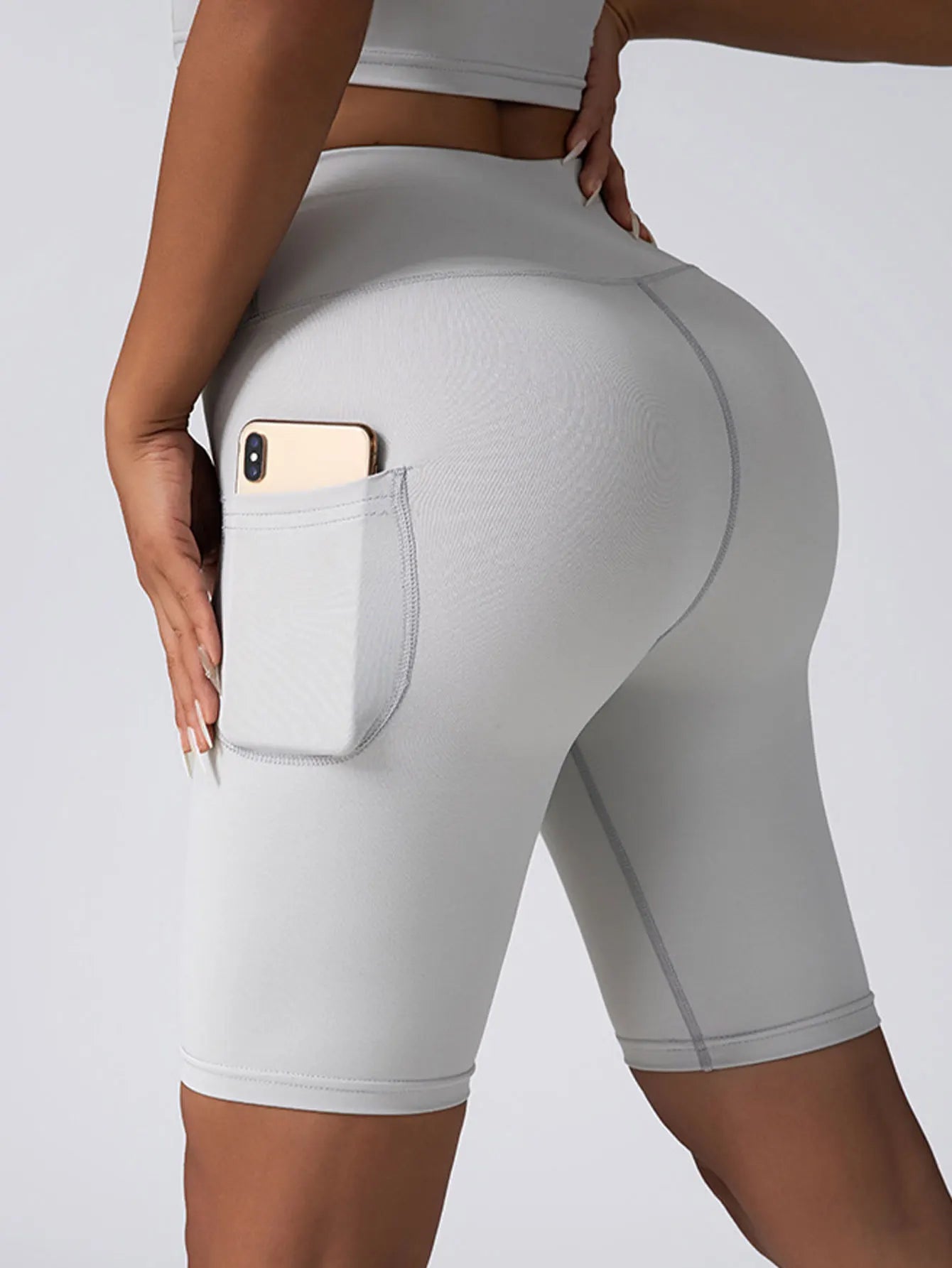 3 Pack US Local Women's High Waist Yoga Shorts Tummy Control