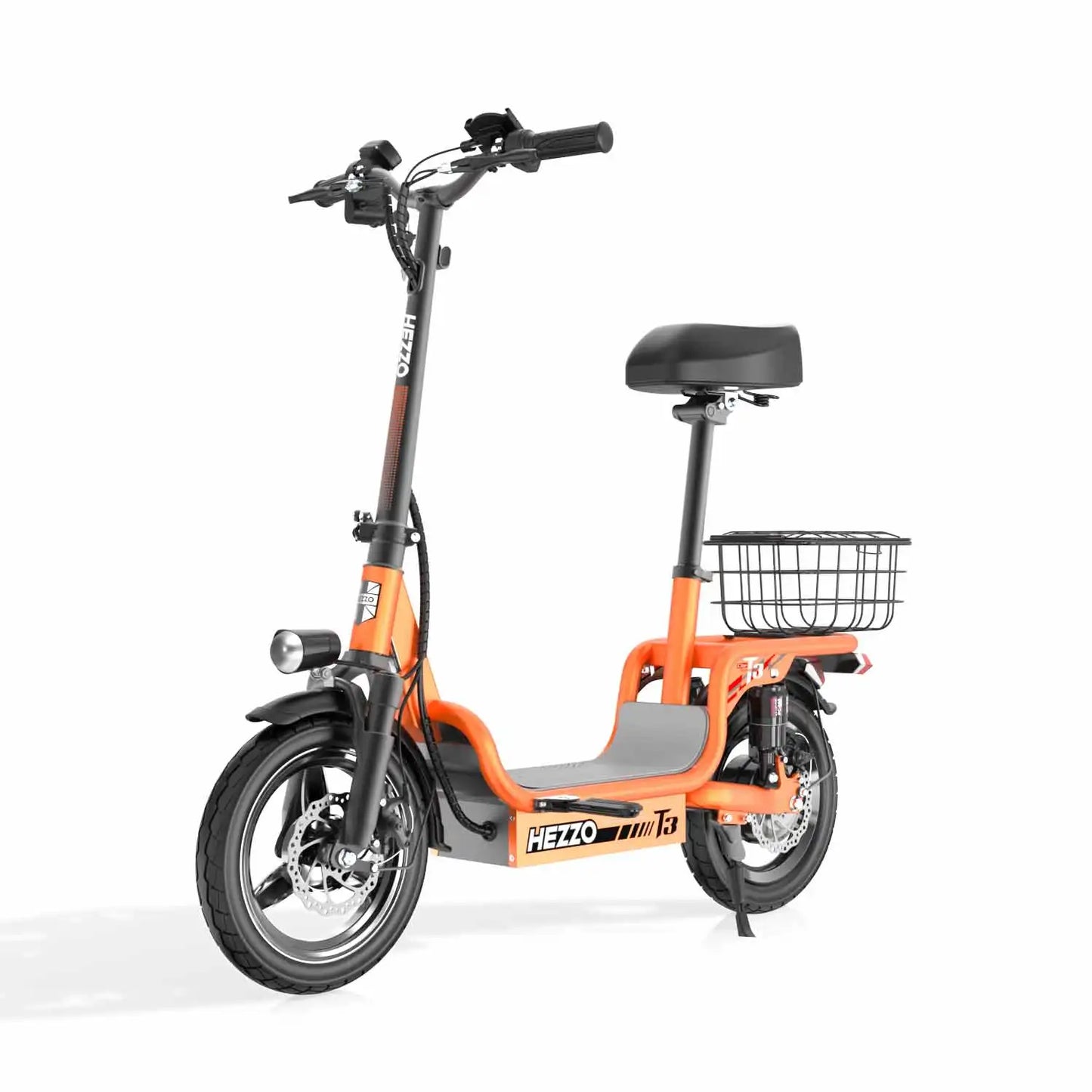 Electric Bike Multi-Shock Absorption City Commuter 48V 500W Ebike with Basket