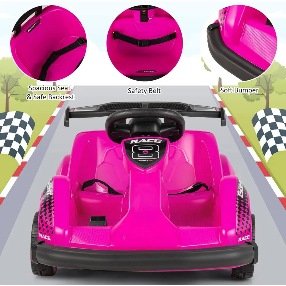Go Kart with 2.4G Remote Control and Safety Belt 2MPH