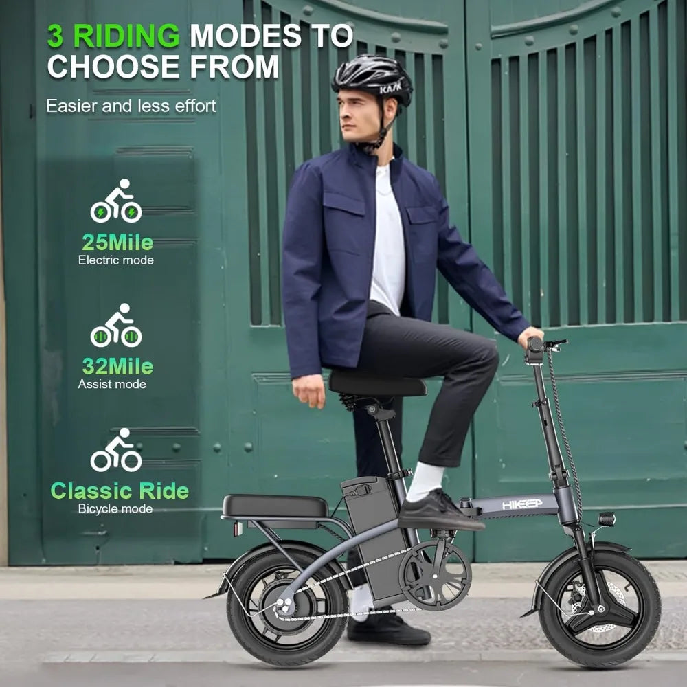 Folding Electric Bikes for Adults,14” Tire 22Mph
