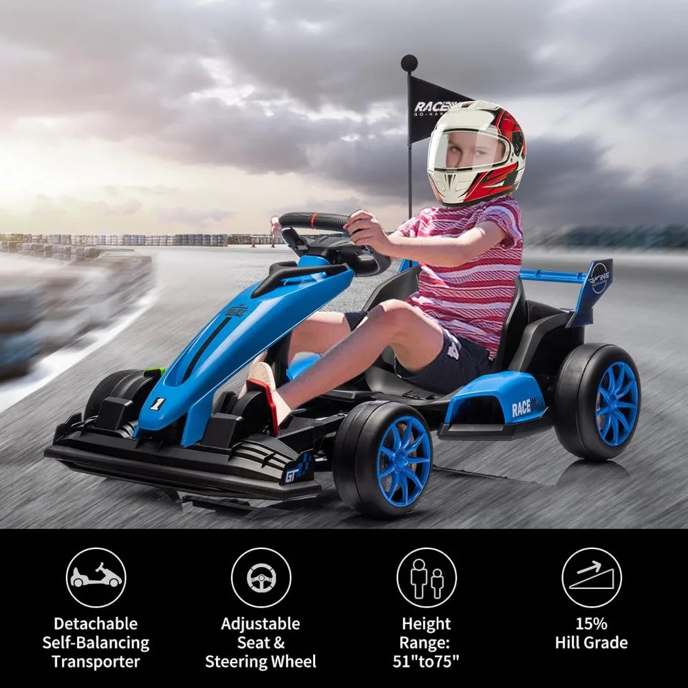 Go Kart Electric Drift Kart Car with Adjustable Seat