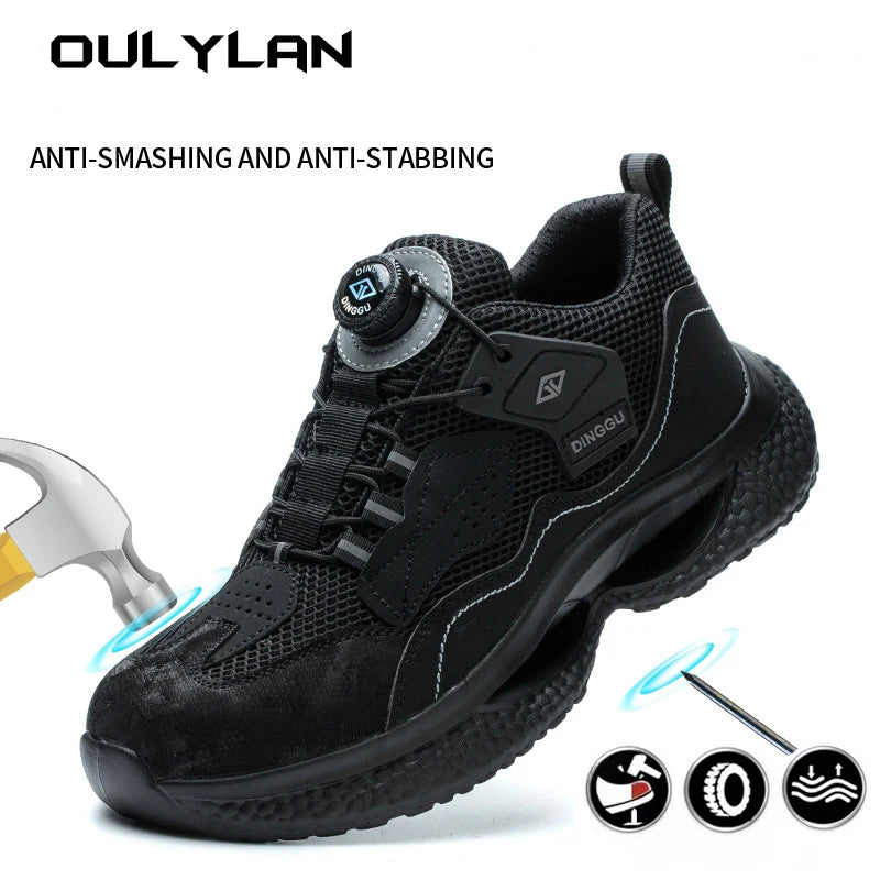 Fashion Work Sneakers Men Steel Toe Work Shoes