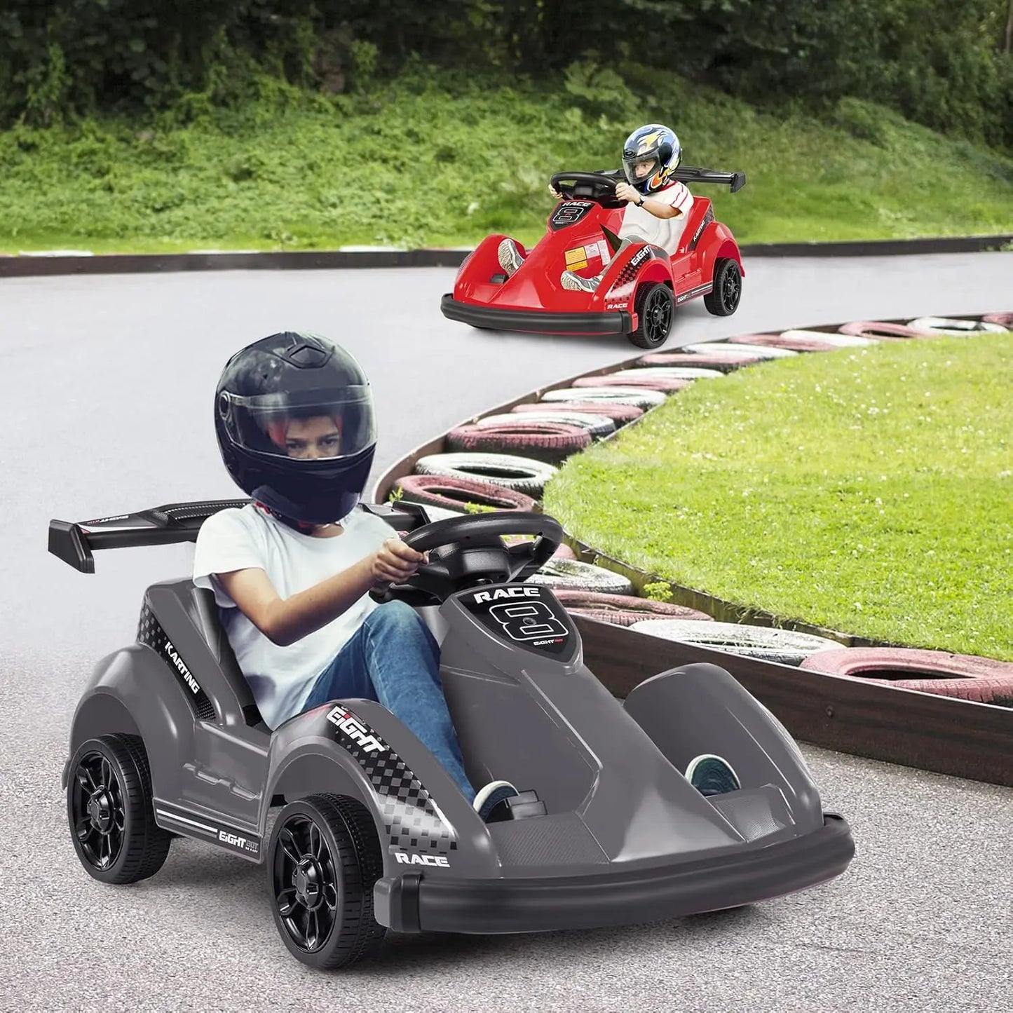 Go Kart with 2.4G Remote Control and Safety Belt 2MPH