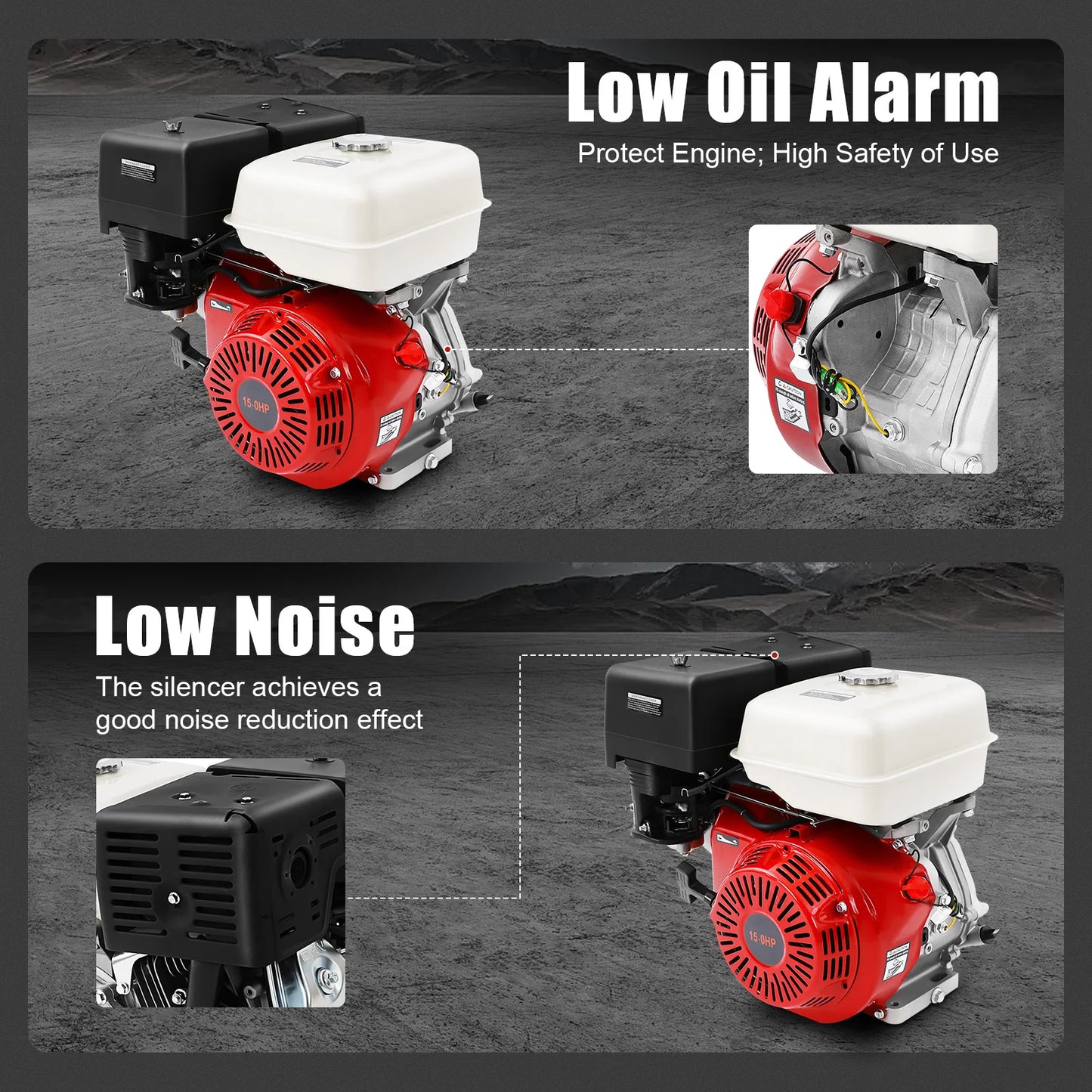 Gasoline Engine 15HP 420cc 4stroke Go Kart Motor Air Cooling