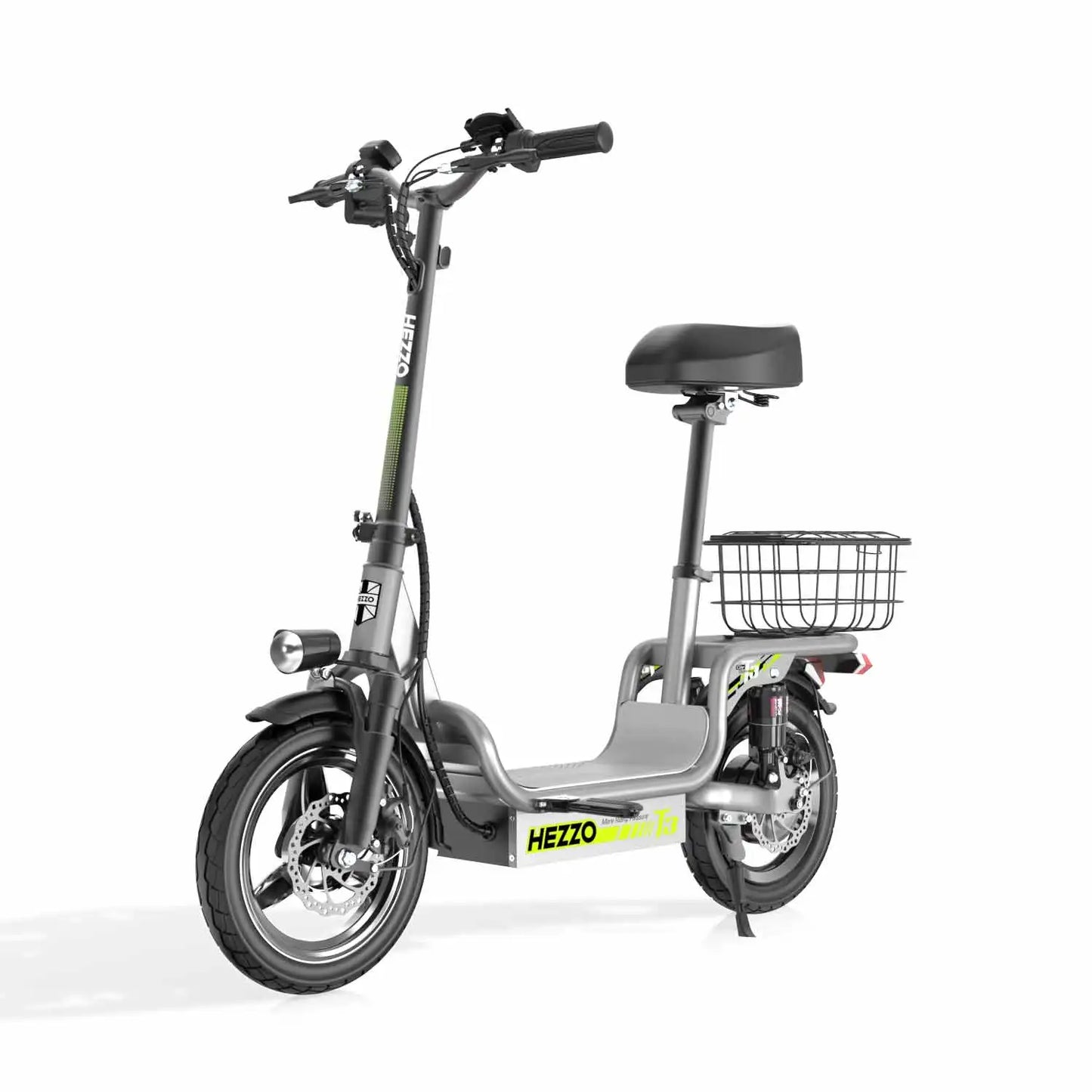Electric Bike Multi-Shock Absorption City Commuter 48V 500W Ebike with Basket