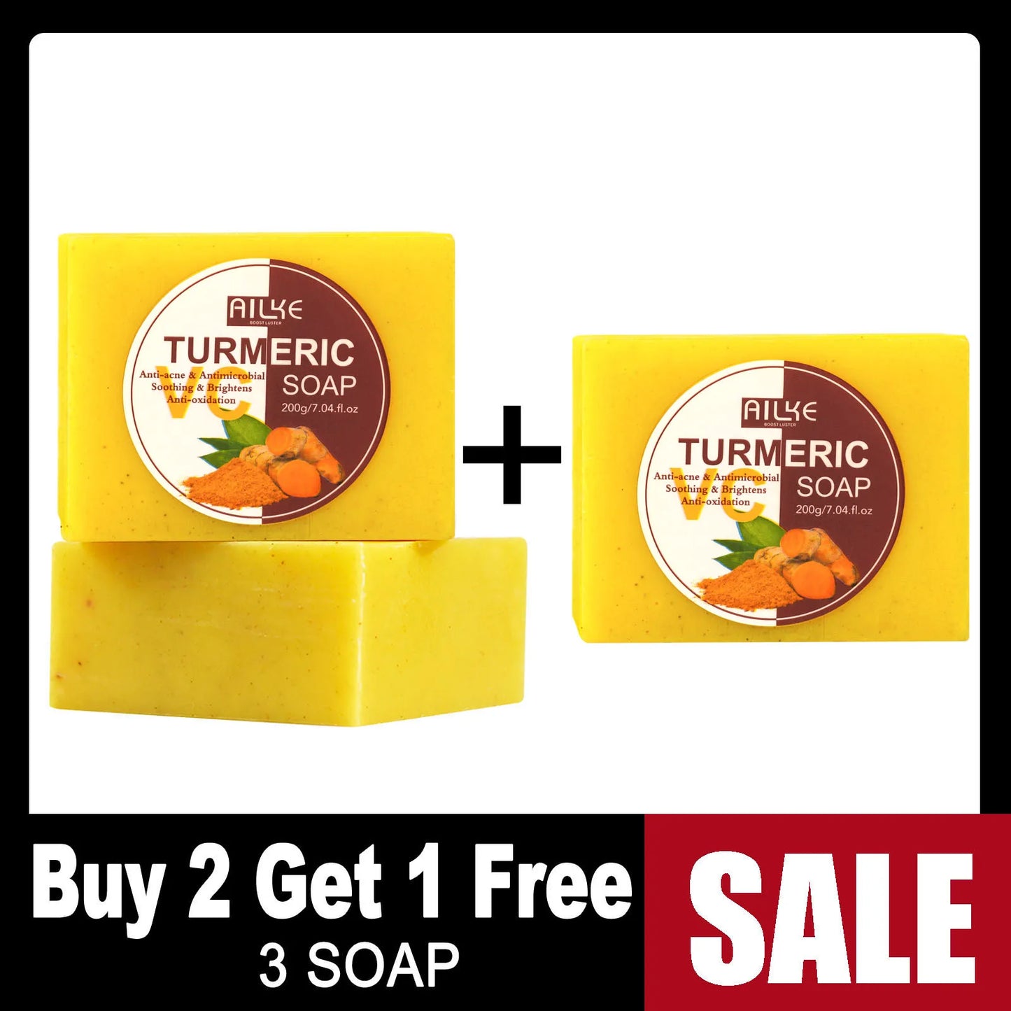 Organic Turmeric Skin Care Kit, Remove Darkness, Lighten, Even Skin Tone,