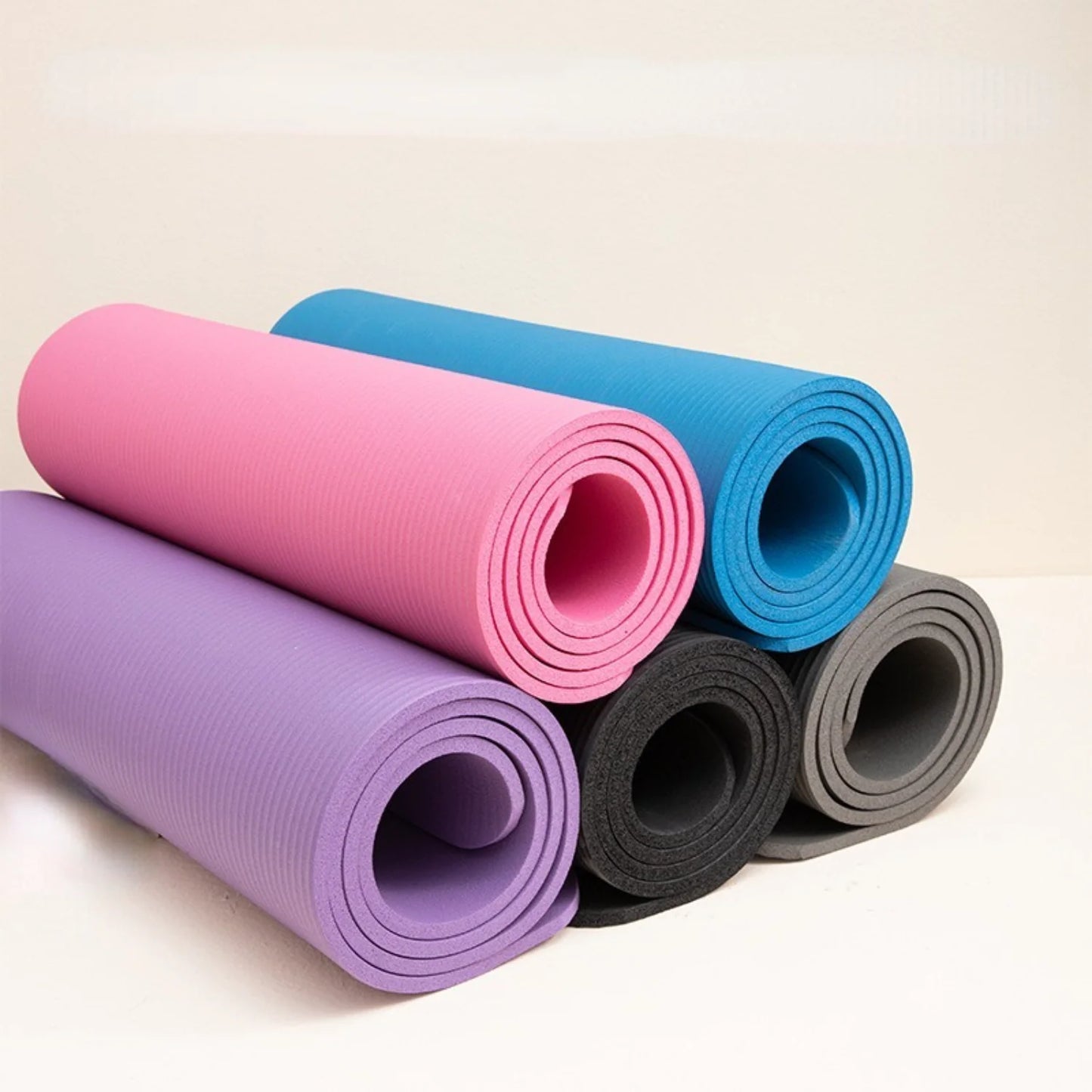 "Thick and Widen Solid Color Extended Yoga Mat