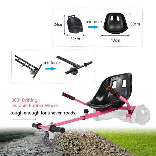Hoverboard Go Kart for Adults & Kids Accessories to Transform